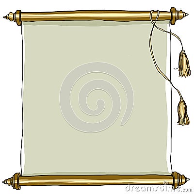 Old Royal Scroll painting art Stock Photo