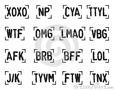 Old Rubber Stamp Collection 13 Vector Illustration