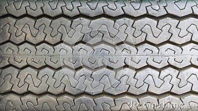 Old rubber truck tires texture. Stock Photo