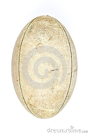 Old rugby ball Stock Photo