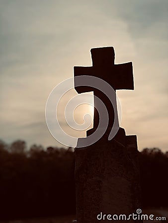 Old Rugged Cross Stock Photo