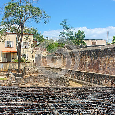 Old ruins at Mombasa, Fort Jesus Stock Photo