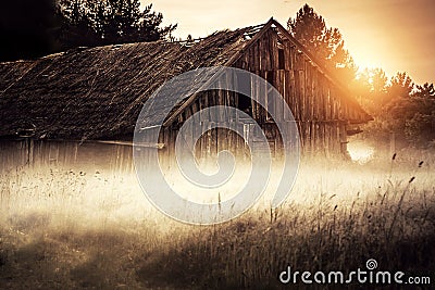 Old rural barn Stock Photo