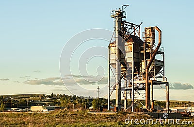 Old Rural Grain Elevator Stock Photo