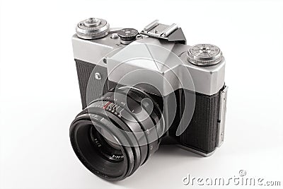 Old russian analog camera Stock Photo