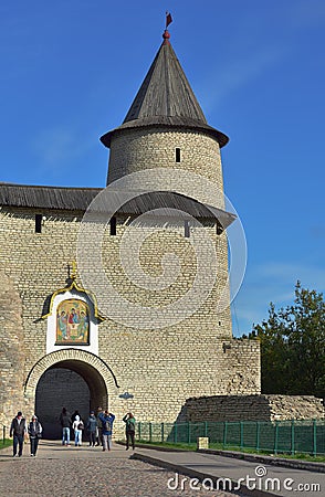 The Old Russian Pskov Kremlin Editorial Stock Photo