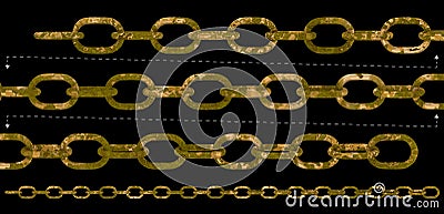 Old rust chain repeatable seamless Stock Photo