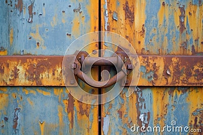 old, rusted door handle Stock Photo