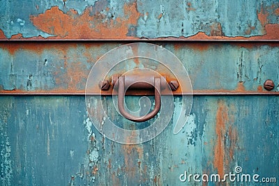 old, rusted door handle Stock Photo