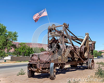 Old rusted jalopy Stock Photo