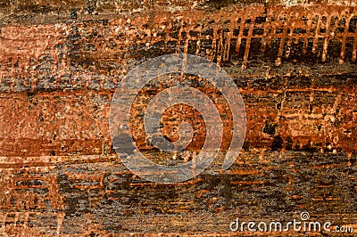 Old rusted metal sheet. Rusty surface caused by oxidation iron w Stock Photo