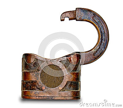 The Old rusted padlock Stock Photo