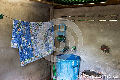 Old rustic bathroom Stock Photo