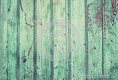 Old rustic painted cracky green wooden texture Stock Photo