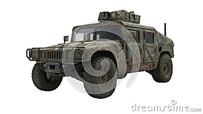 Old rusty army vehicle after the battle Stock Photo