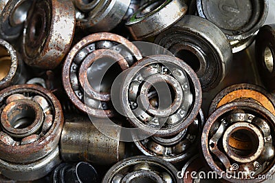 old and rusty ball bearing . Stock Photo