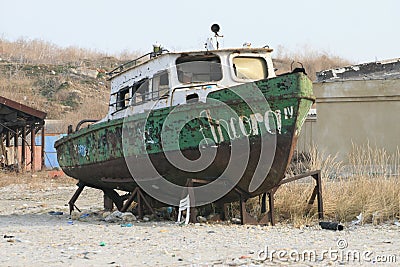 Old rusty boat Stock Photo