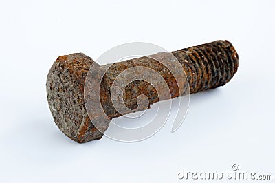 Old rusty bolt Stock Photo