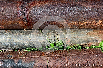 Old rusty broken pipes Stock Photo