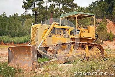 Old rusty bulldozer Stock Photo