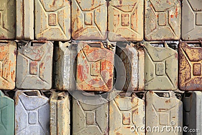Old rusty canister Stock Photo