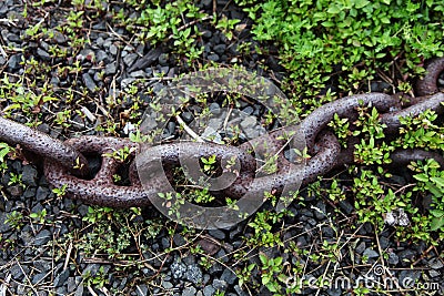 Old rusty chain Stock Photo