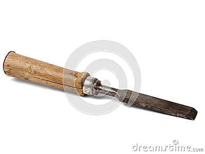 Old rusty chisel Stock Photo