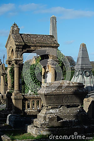 Old rusty doors on a small cemetery chapel Editorial Stock Photo