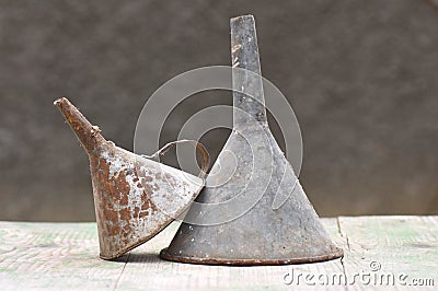 Old Rusty Funnel Stock Photo