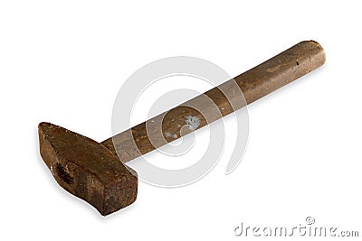 Old rusty hammer Stock Photo