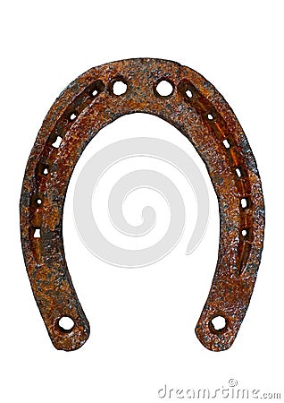 Old rusty horseshoe Stock Photo