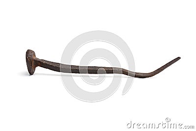 Old rusty iron nail Stock Photo