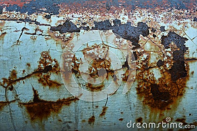 Old rusty iron painted for background or texture Stock Photo