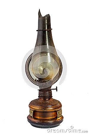 Old rusty kerosene lamp Stock Photo