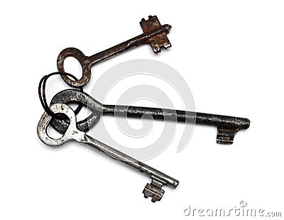 Old rusty keys Stock Photo