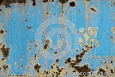 Old rusty light blue metal background Stock Photo