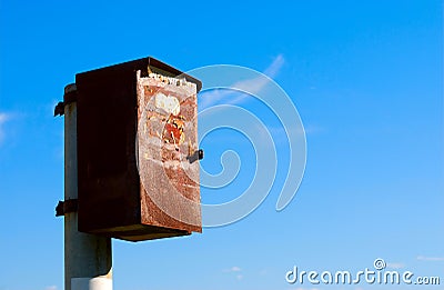 Old rusty mailbox Stock Photo