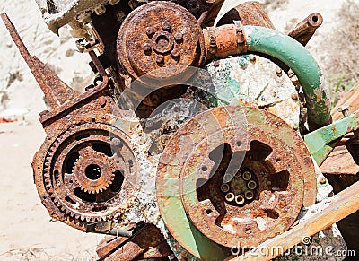 Old rusty mechanism Stock Photo