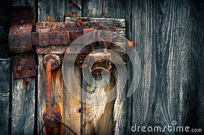 Old rusty padlock Stock Photo