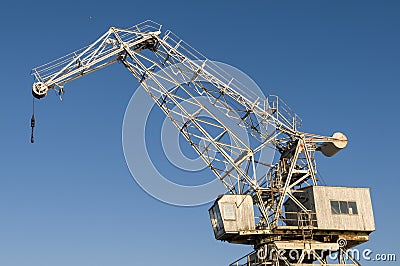 Old port crane Stock Photo