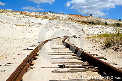 Old rusty railway Stock Photo