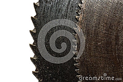 Old rusty saw blade Stock Photo