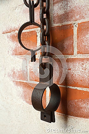 Old rusty shackles Stock Photo