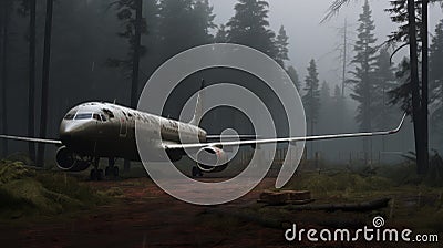 Eerily Realistic Forest Jet: A Textural Exploration Of Scoutcore Stock Photo