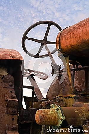 Old Rusty Tractor Stock Photo