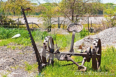 Old rusty tractor Stock Photo