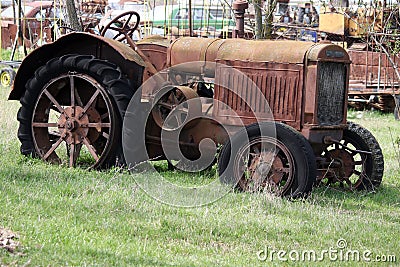 Old rusty tractor Stock Photo