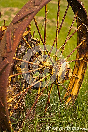 Old Rusty Wheel Stock Photo