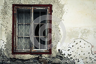 Old rusty window Stock Photo