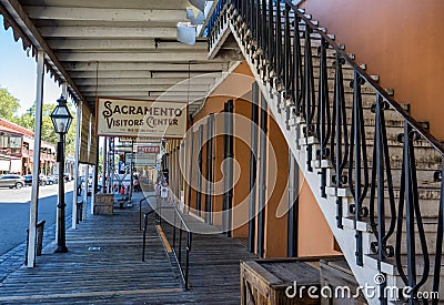 Old Sacramento street Editorial Stock Photo